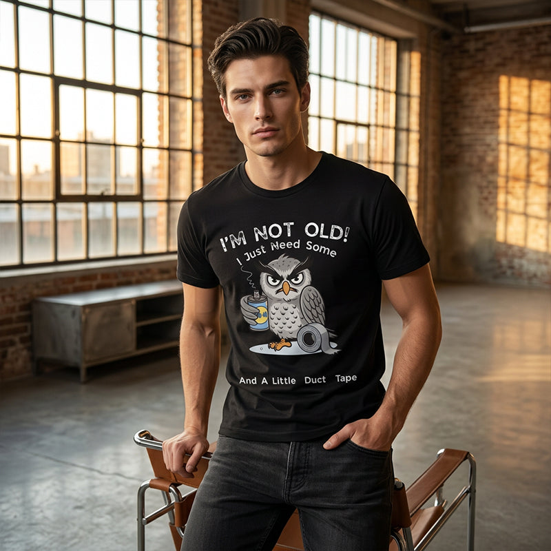🥳2026 HOT SALE🥳💞50K+ SOLD!🦉 Owl "I'm Not Old" Graphic T-Shirt