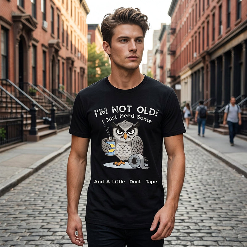 🥳2026 HOT SALE🥳💞50K+ SOLD!🦉 Owl "I'm Not Old" Graphic T-Shirt