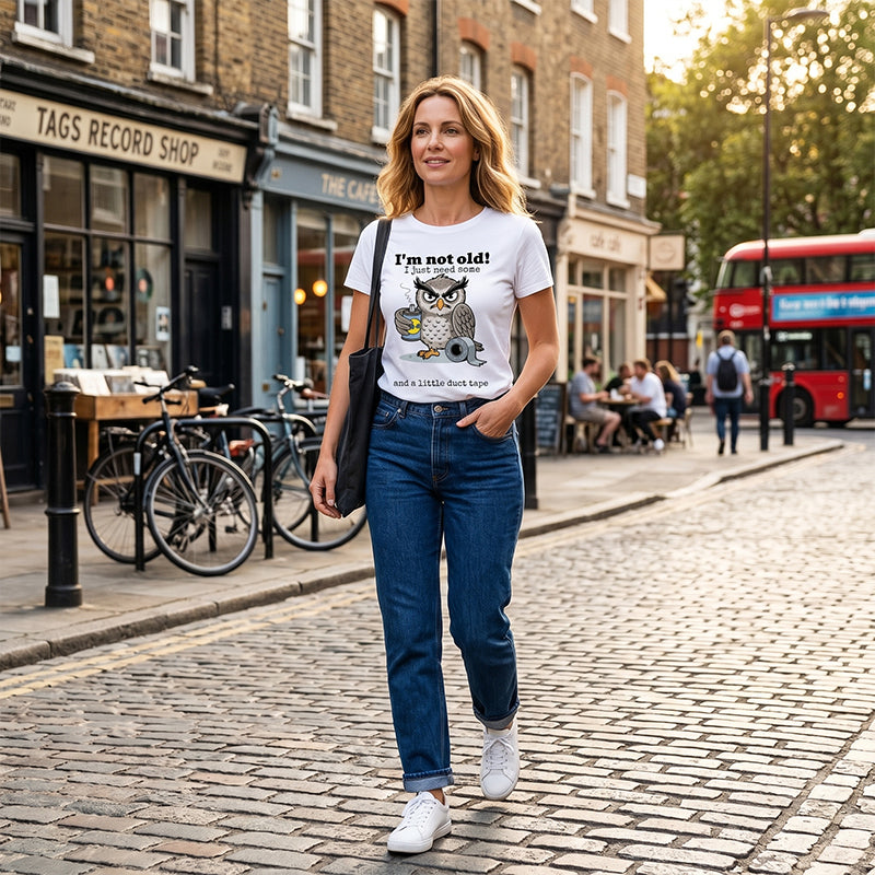 🥳2026 HOT SALE🥳💞50K+ SOLD!🦉 Owl "I'm Not Old" Graphic T-Shirt