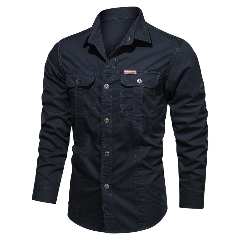 🔥Men's Long Sleeve Cotton Workwear Shirt