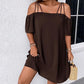 🔥HOT SALE 50% OFF!👗 Women's Elegant Solid Color Mini Dress