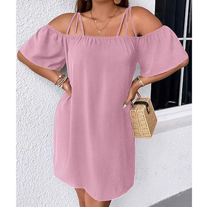 🔥HOT SALE 50% OFF!👗 Women's Elegant Solid Color Mini Dress