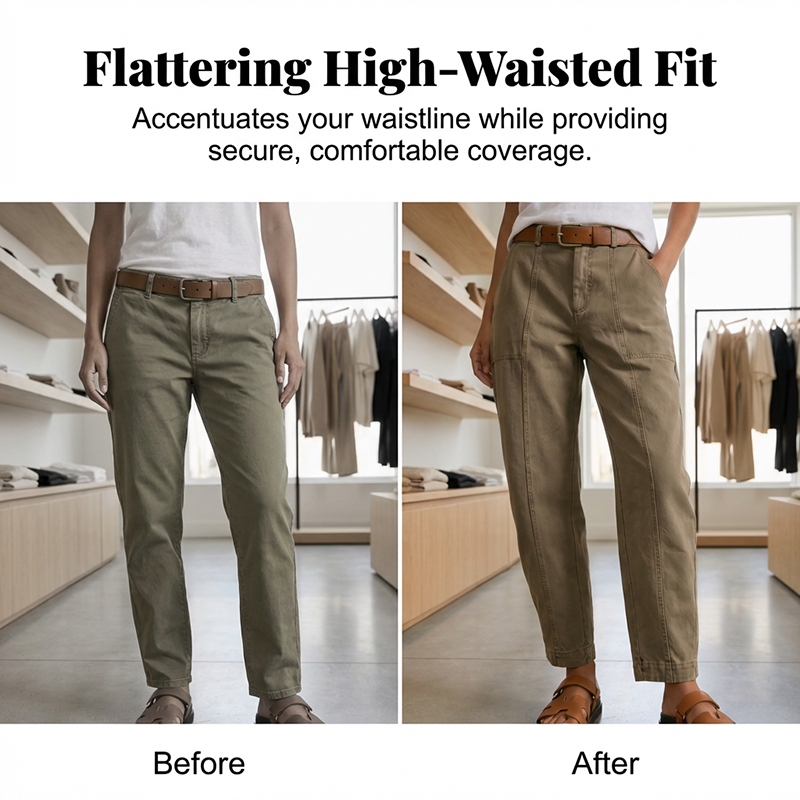 Comfortable High-Waist Utility Trousers - Designed for Every Body