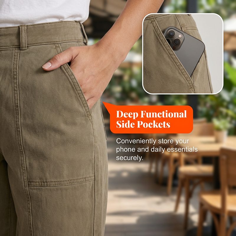 Comfortable High-Waist Utility Trousers - Designed for Every Body