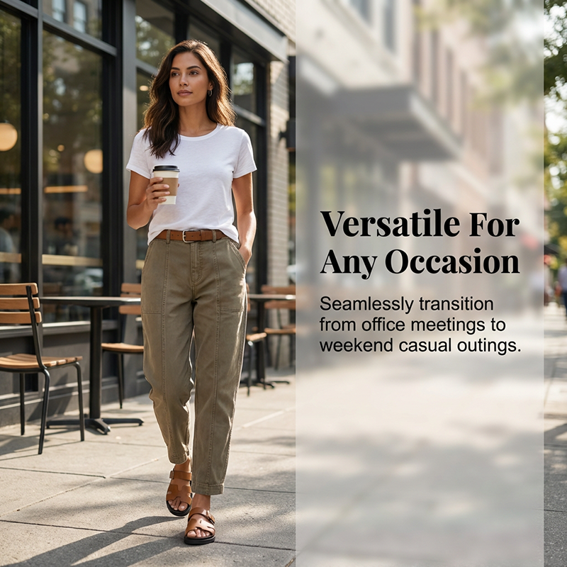 Comfortable High-Waist Utility Trousers - Designed for Every Body