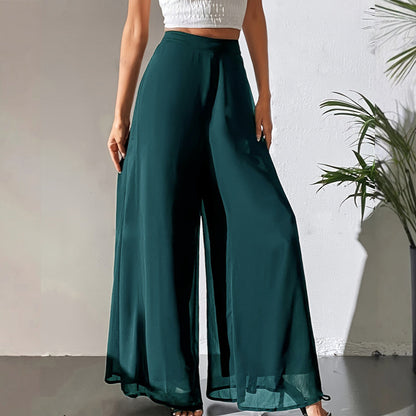 ✨ Chic & Comfortable: Women's Flowing Chiffon Wide-Leg Pants For Every Occasion ✨