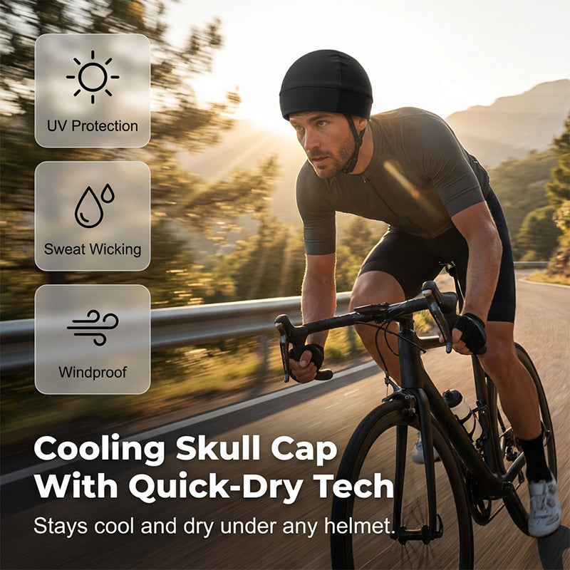 🚴 50% OFF NOW! 🧢 Breathable Sports Skull Cap – Moisture-Wicking & Helmet Liner – Stretch Fit for Cycling & Running 🏃