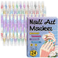 🎨50% OFF💞✨Dual-Tip Nail Art Marker Pen Set Quick‑dry, no UV lamp. Fine & brush tips. 12/24 vibrant colors. Easy DIY at home. No smudges, just art! 💅🖌️
