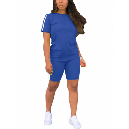 🏃‍♀️ Stay Active & Stylish: Women's Casual Short-Sleeve Top And Shorts Set For Your Summer Vibes☀️
