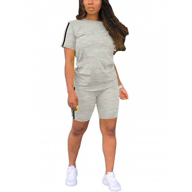 🏃‍♀️ Stay Active & Stylish: Women's Casual Short-Sleeve Top And Shorts Set For Your Summer Vibes☀️