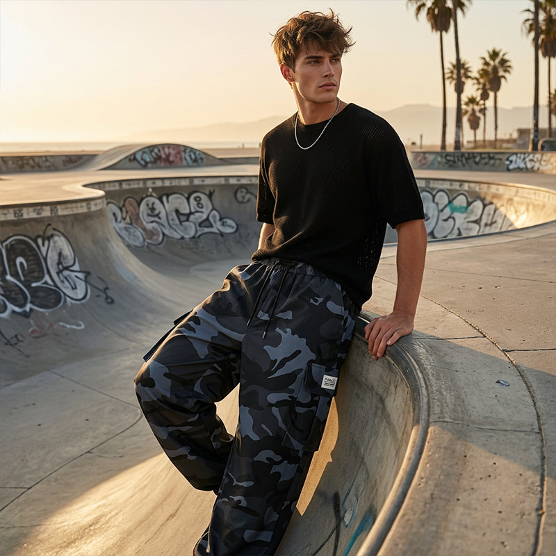 👖 New 50% OFF! 😎 Casual Camouflage Pants – Elastic Waist, Cargo Pockets, Jogger Cuffs 🪂