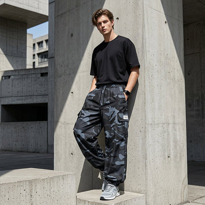 👖 New 50% OFF! 😎 Casual Camouflage Pants – Elastic Waist, Cargo Pockets, Jogger Cuffs 🪂