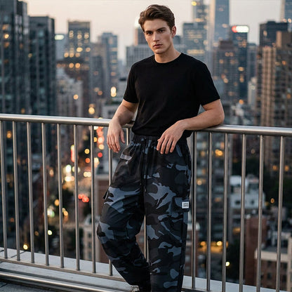 👖 New 50% OFF! 😎 Casual Camouflage Pants – Elastic Waist, Cargo Pockets, Jogger Cuffs 🪂