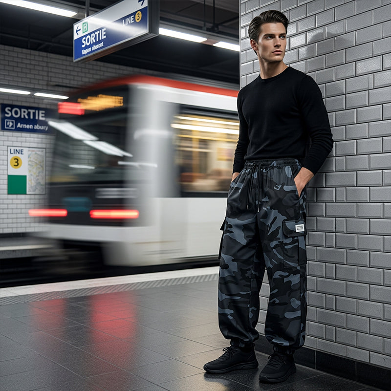 👖 New 50% OFF! 😎 Casual Camouflage Pants – Elastic Waist, Cargo Pockets, Jogger Cuffs 🪂