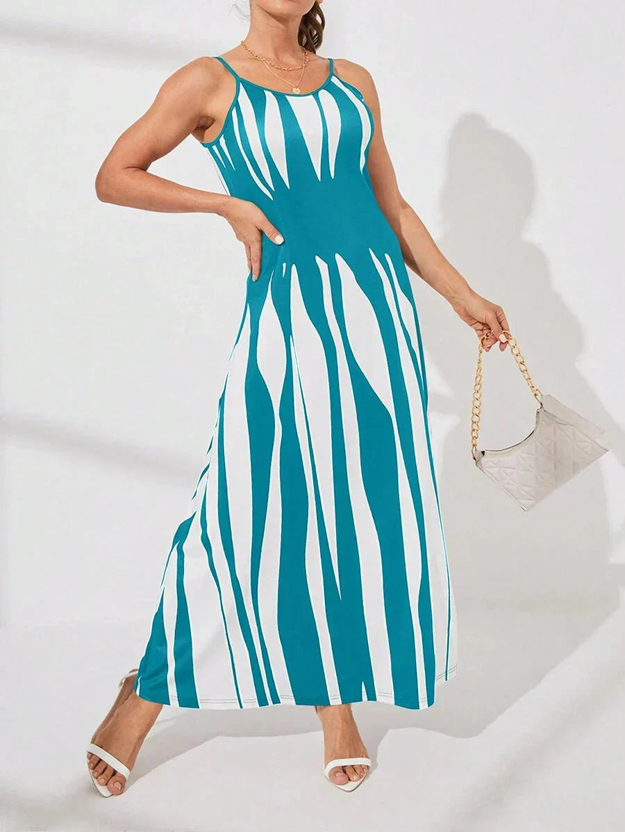 LUNE Printed Maxi Cami Dress