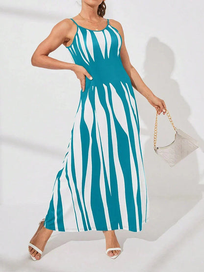 LUNE Printed Maxi Cami Dress