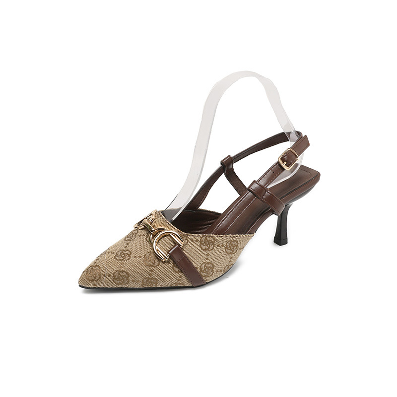 📢📢50% OFF !! ⏰Women's Pointed-Toe Slingback Heels with Metal Chain