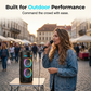 🔊 Portable Bluetooth Speaker with Mic – 16W loud sound, RGB lights & wired mic – Perfect for parties, karaoke or outdoor fun 🎤✨