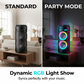 🔊 Portable Bluetooth Speaker with Mic – 16W loud sound, RGB lights & wired mic – Perfect for parties, karaoke or outdoor fun 🎤✨
