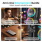 🔊 Portable Bluetooth Speaker with Mic – 16W loud sound, RGB lights & wired mic – Perfect for parties, karaoke or outdoor fun 🎤✨