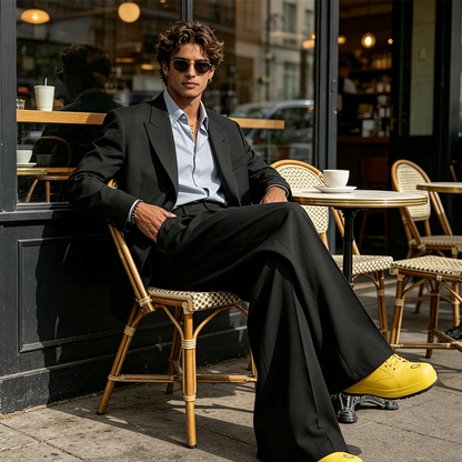 👖Wide Fit, Sharp Look 🌿Men's Minimalist Wide-Leg Pants-Structured Seams & Premium Fabric