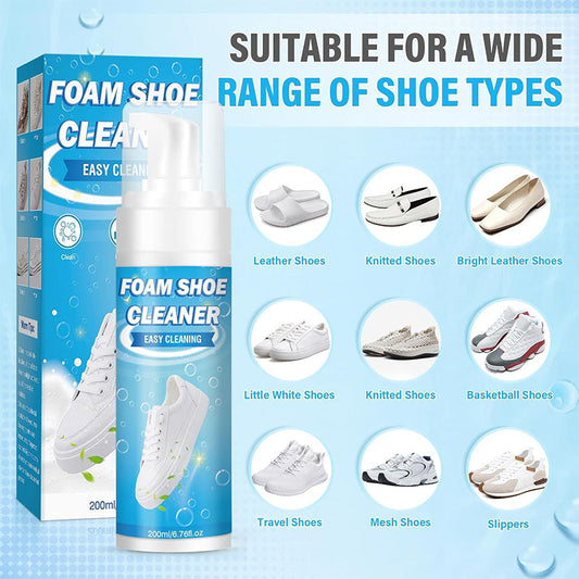 Foam Shoe Cleaner Kit with Brush & Towel