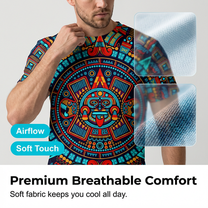 Vintage Tribal Art Short Sleeve Tee for Men
