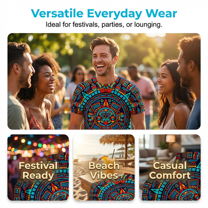 Vintage Tribal Art Short Sleeve Tee for Men