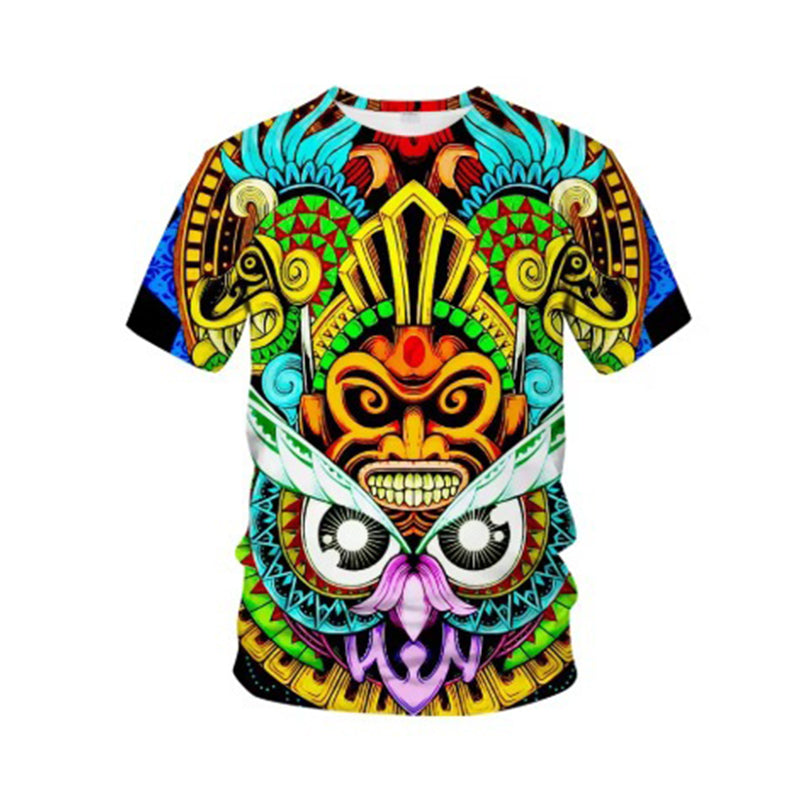 Vintage Tribal Art Short Sleeve Tee for Men