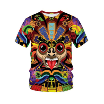Vintage Tribal Art Short Sleeve Tee for Men