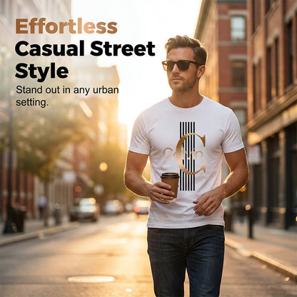 Men's Bold Letter Graphic Print T-Shirt