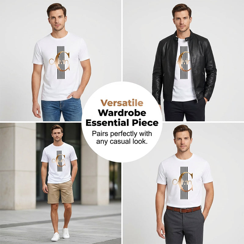Men's Bold Letter Graphic Print T-Shirt