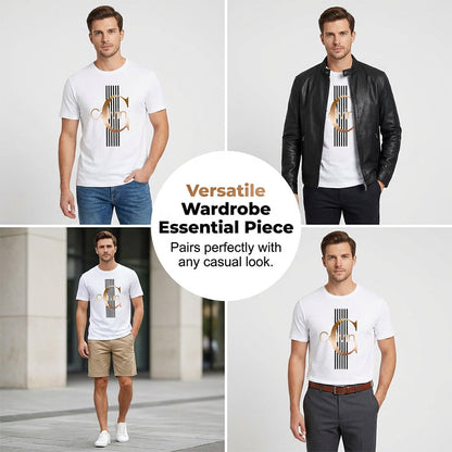 Men's Bold Letter Graphic Print T-Shirt