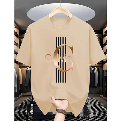 Men's Bold Letter Graphic Print T-Shirt
