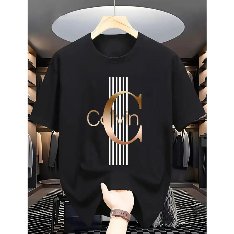 Men's Bold Letter Graphic Print T-Shirt