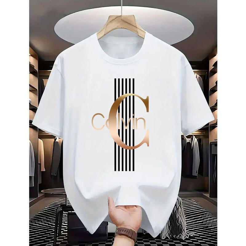Men's Bold Letter Graphic Print T-Shirt