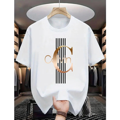 Men's Bold Letter Graphic Print T-Shirt