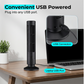 🌀 Portable USB tower fan with 3 speed settings – compact, powerful & versatile – perfect for the office, bedroom & on the go