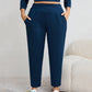 Women's Plus Size Tapered Pants with Pockets