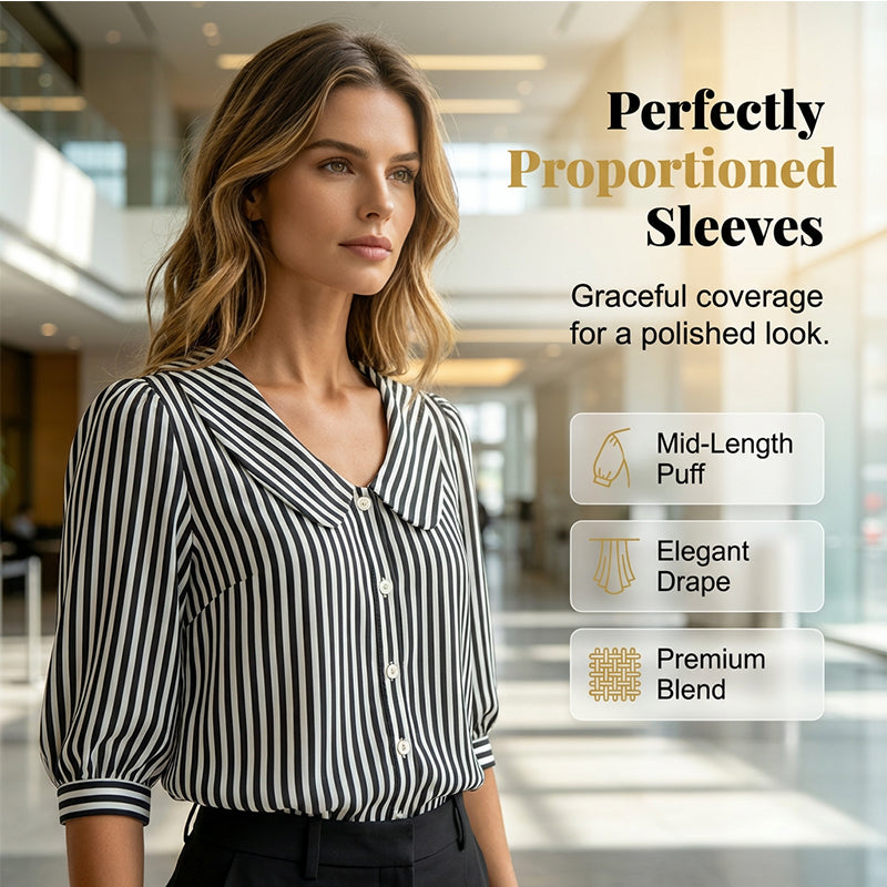 Summer Commuter Striped Button-Down Shirt
