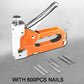 🛠️ 3 In 1 Staple Nail Tool ✅ Adjustable Power & 600 Nails Included | Fast DIY Woodworking Fixes 🔥 -50% TODAY ONLY