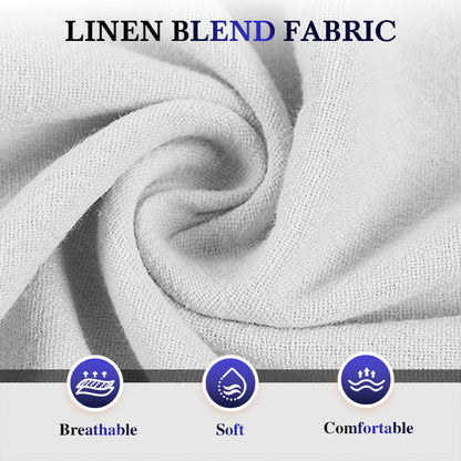 🌿Men's Elastic Drawstring Solid Cotton Linen Shorts