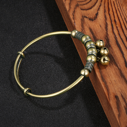 ✨ 50% OFF NOW! 🔔 Push-Pull Adjustable Bell Bangle – Stylish, stretchable & perfect for daily wear – slips on and off easily 💎