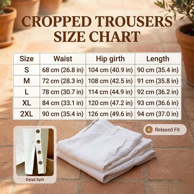 🔥2026 Hot Sale 50% OFF✨Summer Breathable Cropped Trousers with Pockets