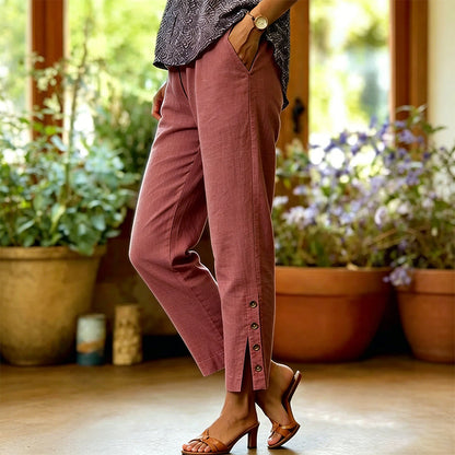 🔥2026 Hot Sale 50% OFF✨Summer Breathable Cropped Trousers with Pockets