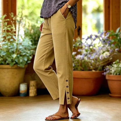 🔥2026 Hot Sale 50% OFF✨Summer Breathable Cropped Trousers with Pockets