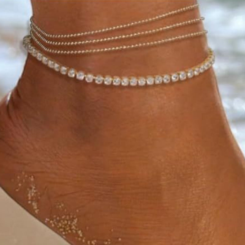 Dainty Layered Waterproof Anklet