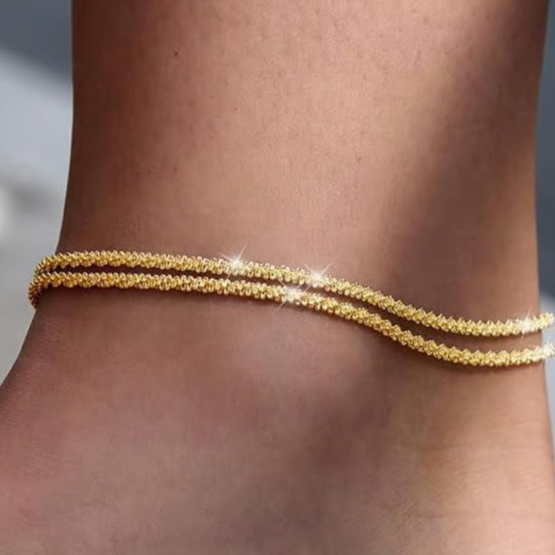 Dainty Layered Waterproof Anklet