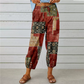 Vintage Floral High-Waist Jogger Pants