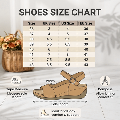 Women's Open Toe Wedge Sandals with Ankle Strap